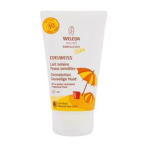 Weleda Baby &amp; Kids Sun Edelweiss Sunscreen Sensitive SPF30 dječji losion za sunčanje za tijelo i lice 150 ml POKR