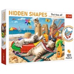 Hidden Shapes: Feline ljetovanje puzzle 1000 kom - Trefl