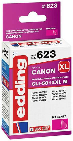 Edding patrona tinte zamijenjen Canon CLI-581XXLM kompatibilan purpurno crven EDD-623 18-623