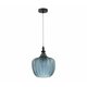 NOVA LUCE 9191243 | Loni Nova Luce visilice svjetiljka 1x E27 crno, prozirno, plavo
