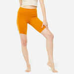 Kratke hlače za dinamičnu jogu ženske oker