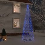 vidaXL Stožasto božićno drvce plavo 1400 LED žarulja 160 x 500 cm