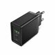 Vention 2-Port USB (A C) Wall Charger (18W 20W) EU-Plug, Black VEN-FBBB0-EU VEN-FBBB0-EU