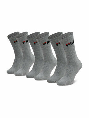 Set od 3 para unisex visokih čarapa Fila Calza Tennis F9505 Grey 400