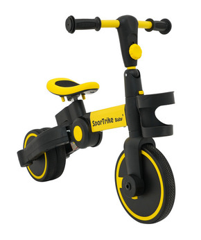 Tricikl Happy Bike 3in1 - žuti