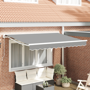 VidaXL Semi-Kasetna Tenda Frame Retratibilna Ručno Upravljana Metal