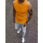 Tank top męski bez nadruku granatowy Dstreet senf