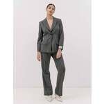 4TAILORS Hlače 'Salsa' grafit siva / bijela 30624435