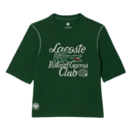 Ženska majica Lacoste SPORT Roland Garros Edition Heavy Jersey T-shirt - green
