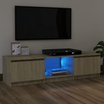 TV ormarić s LED svjetlima boja hrasta sonome 120x30x35,5 cm