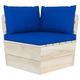 Jastuci za sofu od paleta 3 kom plavi od tkanine