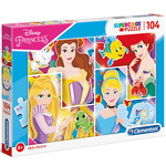 Disney Princeze Supercolor puzzle 104 dijelova - Clementoni