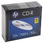 HP 700MB, 52x CD-R disk, tanka futrola
