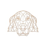 AtmoWood Drvena geometrijska slika - Zlatni retriver 65 cm Barva:: Přírodní