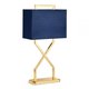 ELSTEAD CROSS-TL | Cross-EL Elstead stolna svjetiljka 67,8cm s prekidačem 1x E27 sjajno zlato, mornarsko plava