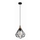 ITALUX MDM-2591/1S BK | Maelle Italux visilice svjetiljka 1x E27 crno, drvo