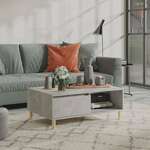 Stolić za kavu siva boja betona 90 x 60 x 35 cm od iverice