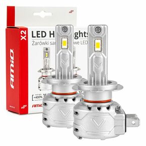 AMiO X2 Series H7 LED Headlight žarulje - do 395% više svjetla - 6500KAMiO X2 Series H7 LED Headlight bulbs - up to 395% more light - 6500K H7-X2-02973