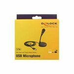 Mikrofon Delock USB Mikrofon with base and Touch Mute Button, 65868