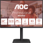 AOC E4 X24E4U računalni monitor 61 cm (24") 1920 x 1200 pikseli Full HD LED Crno
