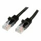 StarTech.com 3m Black Cat5e / Cat 5 Snagless Patch Cable - patch cable - 3 m - black