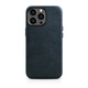 iCarer Oil Wax Premium Leather MagSafe Apple iPhone 14 Pro dark blue