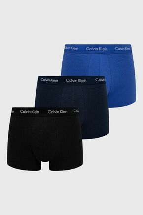 Calvin Klein - Bokserice (3-pack) - plava. Bokserice iz kolekcije Calvin Klein. Model izrađen od elastične pletenine. U setu tri para.