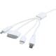 Eufab USB kabel za punjenje USB-A utikač, Apple Lightning utikač, Apple 30-polni utikač, USB-Micro-B utikač, USB-Mini-B utikač 0.37 m 16494