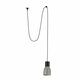 FARO 68604-62 | Kombo Faro visilice svjetiljka 1x E27 crno, sivo
