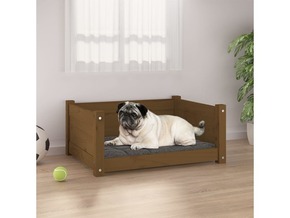 Krevet za pse boja meda 75 5x55 5x28 cm od masivne borovine