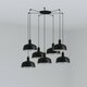 FARO 20340-120-7L | Tatawin Faro visilice svjetiljka 7x E27 crno, blistavo crna