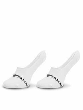 Set od 3 para muških niskih čarapa Emporio Armani 306227 4R254 16510 Bianco/Bianco/Bianco