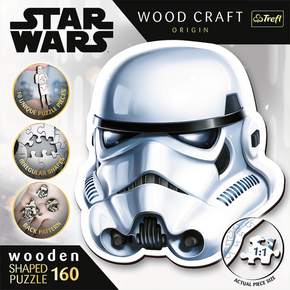Wood Craft: Star Wars - Kaciga jurišnog vojnika od 160 komada premium drvenog slagalice - Trefl