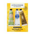 L'Occitane Soft Hands Trio Set krema za ruke Almond Delicious Hands 30 ml + krema za ruke Shea Hand Cream Dry Skin 30 ml + krema za ruke Verveine Cooling Hand Cream Gel 30 ml za žene
