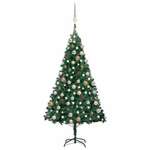 Umjetno božićno drvce LED sa setom kuglica zeleno 180 cm PVC