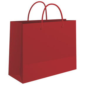 Vrećice ukrasne 50x37x12cm sjajne plastične Fornax crvene