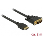 Delock 85654 HDMI - DVI 24+1 kabel 2 m