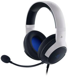 RAZER Kaira X - PlayStation igre Over Ear Headset žičani stereo bijela slušalice s mikrofonom