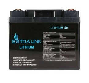 Battery LiFePO4 40AH 12.8V BMS EX.30431