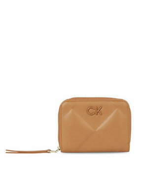Ženski novčanik Calvin Klein Re-Lock Quilt Za Wallet Md K60K610785 Brown Sugar GA5