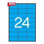 Etikete Apli Fluo 70 x 37 mm, 20/1, Plava