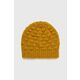 Kapa s dodatkom vune Sisley boja: žuta, - zlatna. Kapa iz kolekcije Sisley. Model izrađen od glatke pletenine.