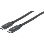 Manhattan USB kabel USB 3.2 gen. 1 (USB 3.0) USB-C™ utikač, USB-C™ utikač 2.00 m crna 354905