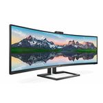 Philips 499P9H monitor, MVA/VA, 49", 32:9, 2560x1440/5120x1440, 60Hz, USB-C, HDMI, DVI, Display port, USB