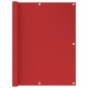 vidaXL Balkonski zastor crveni 120 x 500 cm HDPE