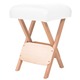 vidaXL Sklopivi masažni stolac sa sjedalom debljine 12 cm bijeli