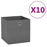 vidaXL Kutije za pohranu od netkane tkanine 10 kom 28x28x28 cm sive