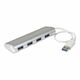 StarTech.com 4 Port Portable USB 3.0 Hub with Built-in Cable - Aluminum and Compact USB Hub (ST43004UA) - hub - 4 ports