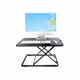 StarTech.com Standing Desk Converter for Laptop, Supports up to 8kg (17.6lb), Height Adjustable Laptop Riser w/ Slim Design, Table Top Sit Stand Desk Converter for Home Office - Rising Stand Up Desk P