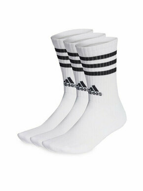 Visoke unisex čarape adidas 3-Stripes Cushioned Crew Socks 3 Pairs HT3458 white/black